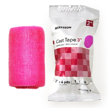 McKesson Cast Tape McKesson 3 Inch X 12 Foot Fiberglass Pink - Box of 10 - 115-3X-BX