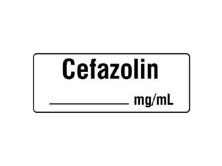 Shamrock Scientific Drug Label Shamrock Anesthesia Label Cefazolin____mg/mL White 1/2 X 1 Inch - Roll of 1 - SA-3221-PRE-RL