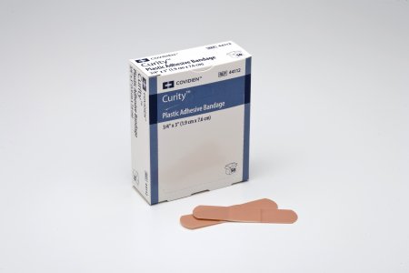 Cardinal Adhesive Strip Curity™ 3/4 X 3 Inch Plastic Rectangle Tan Sterile - Box of 50 - 44112-BX