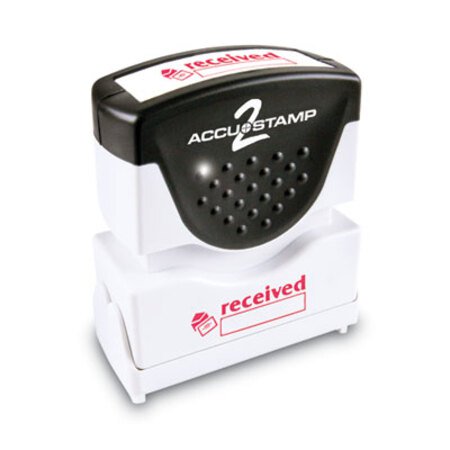 ACCUSTAMP2® Pre-Inked Shutter Stamp, Red, RECEIVED, 1.63 x 0.5 - Each - COS-035570-EA