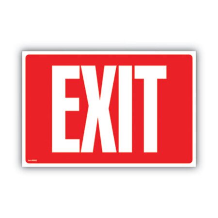 COSCO Glow-in-the-Dark Safety Sign, Exit, 12 x 8, Red - Each - COS-098052-EA
