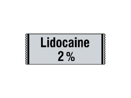 Shamrock Scientific Drug Label Shamrock Anesthesia Label Lidocaine / 2% Gray 1/2 X 1 Inch - Roll of 1 - SA-3004-RL