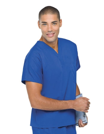 Landau Uniforms Scrub Shirt Large Black 1 Pocket Short Sleeve Unisex - Each - 71221BLACKLGE-EA