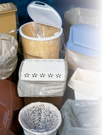 Elkay Plastics Trash Bag LK® 15 gal. White LDPE 10 Mic. 24 X 32 Inch Star Seal Bottom Flat Pack - Case of 1000 - ALL33CS-CS