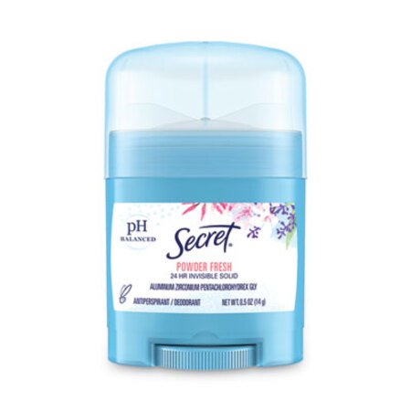 Secret® Invisible Solid Anti-Perspirant and Deodorant, Powder Fresh, 0.5 oz Stick, 24/Carton - CT/24 - PGC-31384-CT