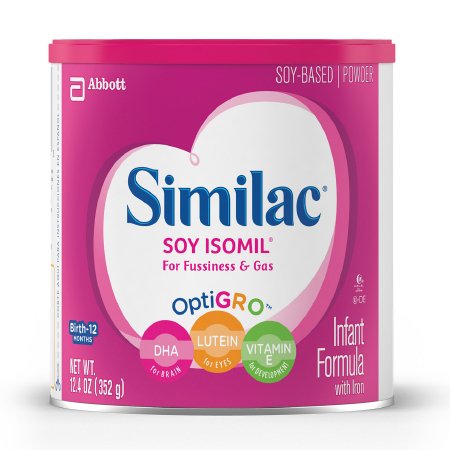 Abbott Nutrition Infant Formula Similac® Soy Isomil® 12.4 oz. Can Powder Soy Galactosemia / Lactose Intolerance - Each - 55963-EA
