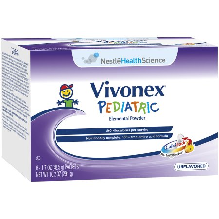 Nestle Healthcare Nutrition Pediatric Oral Supplement Vivonex® Pediatric 1.7 oz. Individual Packet Powder Free Amino Acids Impaired GI Function - Case of 36 - 07131000-CS