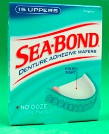 Combe Inc Denture Adhesive Sea•Bond® Wafer 15 per Box - Box of 15 - 01150900162-BX