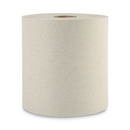 Boardwalk® Boardwalk Green Universal Roll Towels, 1-Ply, 8" x 800 ft, Natural, 6 Rolls/Carton - CT/1 - BWK-16GREEN-CT