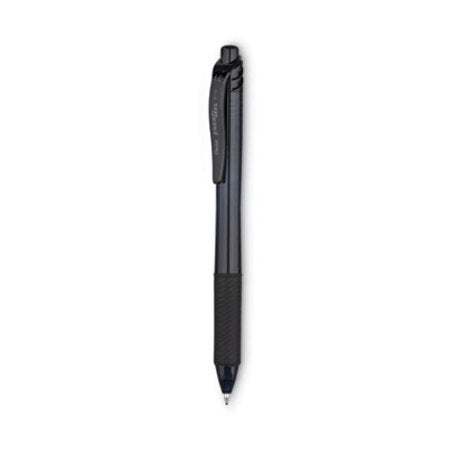 Pentel® EnerGel-X Gel Pen, Retractable, Bold 1 mm, Black Ink, Smoke Barrel, Dozen - DZ/1 - PEN-BL110A-DZ