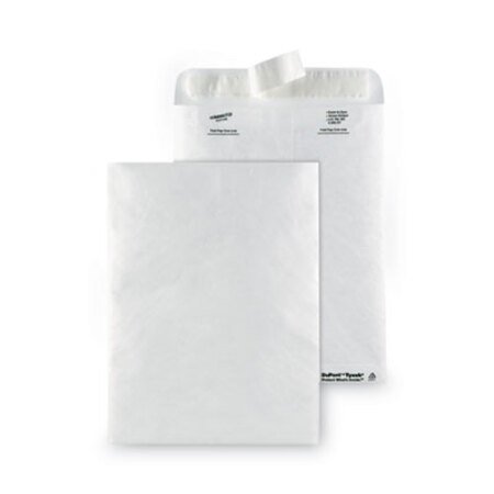 Survivor® Lightweight 14 lb Tyvek Catalog Mailers, #10 1/2, Square Flap, Redi-Strip Adhesive Closure, 9 x 12, White, 50/Box - Box of 1 - QUA-R1462-BX