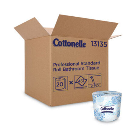 Cottonelle® 2-Ply Bathroom Tissue, Septic Safe, White, 451 Sheets/Roll, 20 Rolls/Carton - CT/1 - KCC-13135-CT