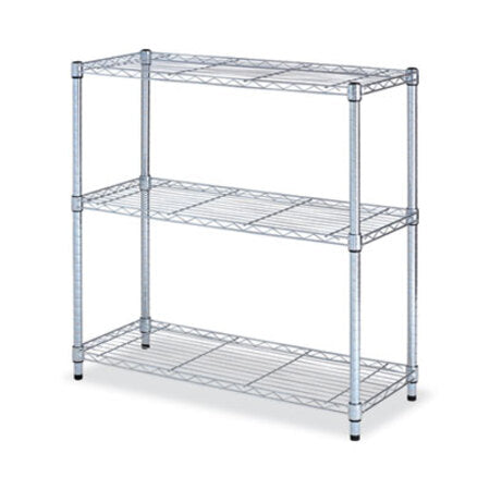 Alera® Residential Wire Shelving, Three-Shelf, 36w x 14d x 36h, Silver - Each - ALE-SW833614SR-EA