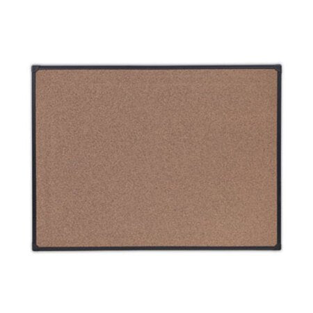 Universal® Tech Cork Board, 48 x 36, Cork Surface, Black Aluminum Frame - Each - UNV-43023-EA