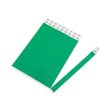 Advantus Crowd Management Wristbands, Sequentially Numbered, 9.75" x 0.75", Green, 500/Pack - Pack of 1 - AVT-75511-PK