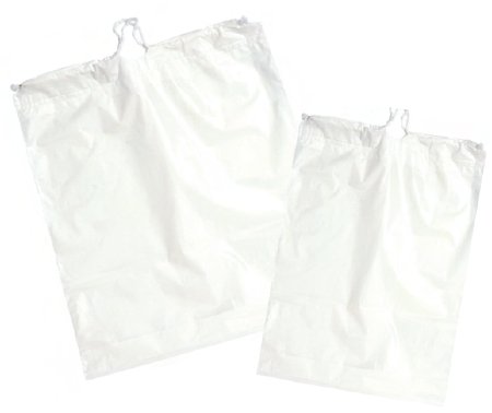 Medegen Medical Products LLC Patient Belongings Bag 14 X 16 Inch Plastic Drawstring Closure White - Case of 500 - PLD14WHI-CS