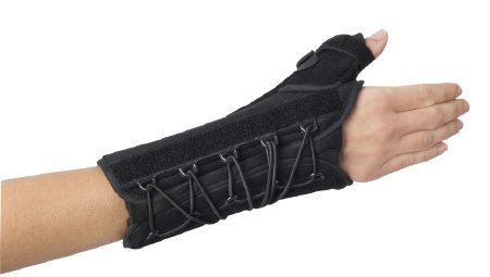 DJO Wrist Brace ProCare® Quick-Fit® W.T.O. Aluminum / Foam / Nylon Left Hand Black X-Large - Each - 79-87591-EA