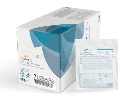 Ansell Surgical Glove GAMMEX® Non-Latex PI Micro Size 8.5 Sterile Polyisoprene Standard Cuff Length Micro-Textured White Chemo Tested - Case of 200 - 20685985-CS
