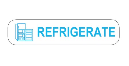Health Care Logistics Pre-Printed Label Indeed Auxiliary Label White Paper REFRIGERATE Blue Temperature Control 3/8 X 1-5/8 Inch - Pack of 1000 - 2749-PK