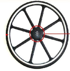 Drive Medical Wheelchair Standard Wheel For Sentra Reclining Wheelchair - Each - STDS1001-EA