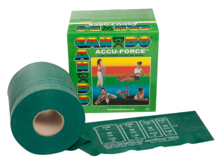 Fabrication Enterprises Exercise Resistance Band CanDo® Accuforce™ Green 5 Inch X 50 Yard Medium Resistance - Each - 10-5923-EA