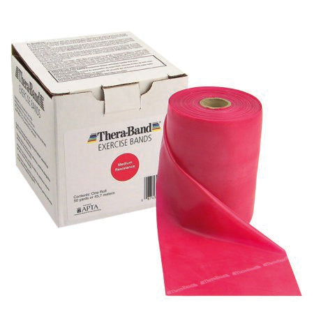 Fabrication Enterprises Exercise Resistance Band TheraBand® Red 5 Inch X 50 Yard Medium Resistance - Each - 10-1007-EA