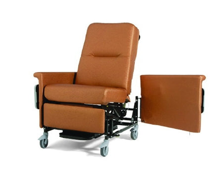 Champion Manufacturing Bariatric Transport Manual Recliner 868 Series Natural Vinyl 5 Inch Casters - Each - 868T09-TS7-EA
