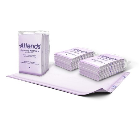 Attends Healthcare Products Disposable Underpad Attends® Supersorb™ Maximum with Dry-Lock® 30 X 36 Inch Polymer Heavy Absorbency - Bag of 5 - ASBM-3036-BG