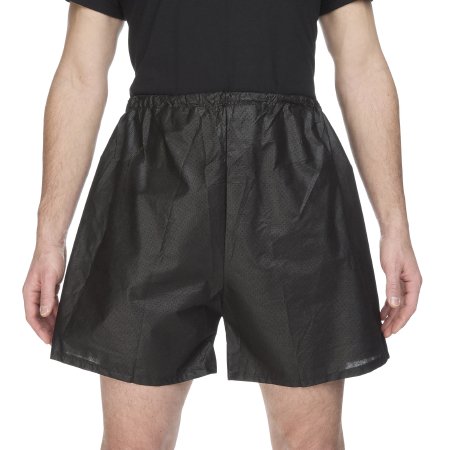 Dukal Exam Shorts Reflections™ Large / X-Large Black Spunbond Polypropylene Adult Disposable - Case of 50 - 900532-CS