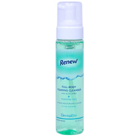 DermaRite Industries Rinse-Free Body Wash Renew™ Foaming 8 oz. Pump Bottle Citrus Scent - Each - 00420-EA