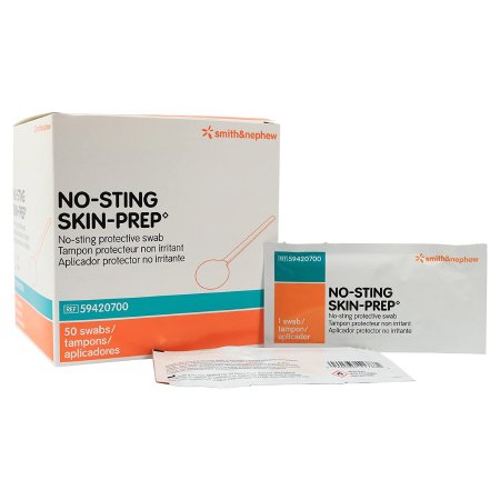 Smith & Nephew Skin Barrier Applicator No-Sting Skin-Prep 75% / 25% Strength Hexamethyldisiloxane / Acrylate Copolymer Individual Packet Sterile - Box of 50 - 59420700-BX