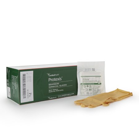 Cardinal Surgical Glove Protexis™ (formerly Duraprene™ Plus ) Size 7.5 Sterile Polychloroprene Standard Cuff Length Smooth Ivory Chemo Tested - Pair - 2D73DP75-PR