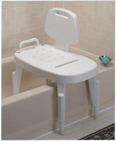 Fabrication Enterprises Fabrication Enterprises Bath Transfer Bench Removable Arm Rail 16 to 21 Inch Seat Height 350 lbs. Weight Capacity - Each - 45-2340-EA