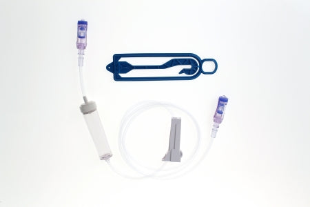 ICU Medical Secondary IV Administration Set ChemoClave Gravity 20 Drops / mL Drip Rate With Filter 40 Inch Tubing Chemotherapy Medication - Case of 50 - CH3020-CS