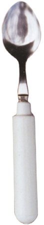 Fabrication Enterprises Soup Spoon Comfort Grip Lightweight White Vinyl-Coated - Each - 61-0043-EA