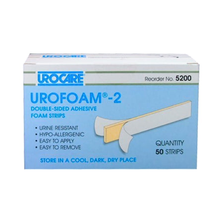 Urocare Products Catheter Strap Urofoam® Double-Sided, Adhesive, Foam - Box of 50 - 5200-BX