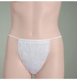 Graham Medical Products Bikini Panty One-Dees® White One Size Fits Most Disposable - Case of 100 - 52169-CS