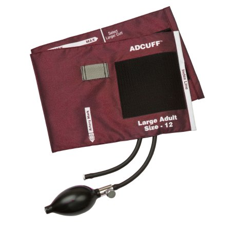 American Diagnostic Corp Reusable Blood Pressure Cuff and Bulb Adcuff™ 34 to 50 cm Arm Nylon Cuff Large Adult Cuff - Each - 865-12XBD-EA