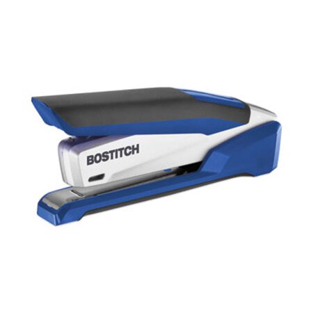Bostitch® InPower Spring-Powered Desktop Stapler with Antimicrobial Protection, 28-Sheet Capacity, Blue/Silver - Each - ACI-1118-EA