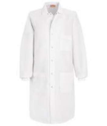 Fisher Scientific Lab Coat Fisherbrand™ White 3X-Large Knee Length Reusable - Each - 19166229-EA