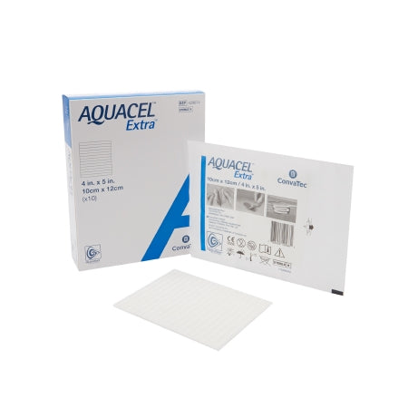 ConvaTec Hydrofiber Dressing Aquacel® Extra™ 4 X 5 Inch Rectangle - Each - 420674-EA