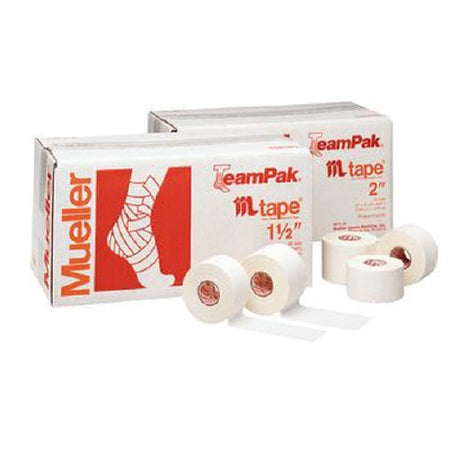 Patterson Medical Supply Athletic Tape Mueller® Mtape White 1-1/2 Inch X 15 Yard Cotton / Zinc Oxide NonSterile - Case of 32 - 55105902-CS