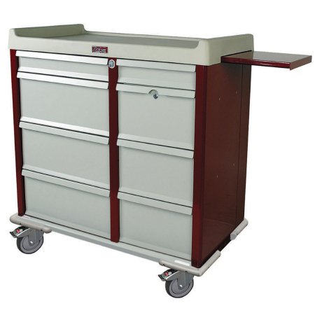 Harloff Punch Card Medication Cart Aluminum Beige - Each - AL602PCSP-EA