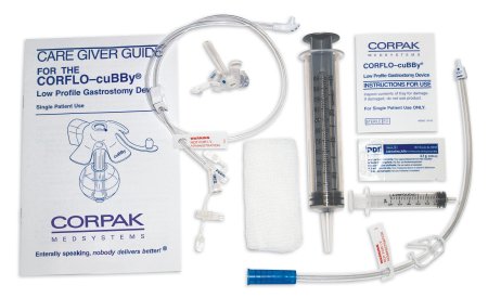 Avanos Medical Sales LLC Gastrostomy Feeding Tube Kit CORFLO-cuBBy® 24 Fr. 9 Inch Tube Silicone Sterile - Each - 35-2415-EA
