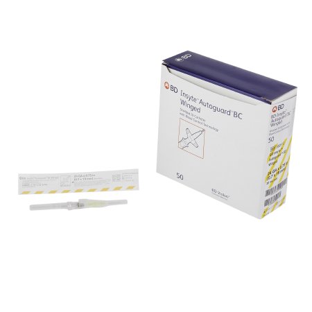 BD Peripheral IV Catheter Insyte™ Autoguard™ BC 24 Gauge 0.75 Inch Button Retracting Safety Needle - Case of 200 - 382612-CS