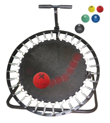 Fabrication Enterprises Medicine Ball and Rebounder 5 Piece Set and Storage Rack CanDo® 2 lbs. / 4 lbs. / 7 lbs. / 11 lbs. / 15 lbs. - ST/1 - 10-3135-ST