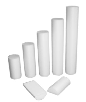Fabrication Enterprises CanDo® Half-Round Therapy Foam Roller White Foam 6 X 18 Inch - Each - 30-2142-EA