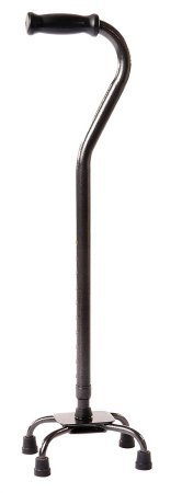 Apex-Carex Healthcare Small Base Quad Cane Carex® Steel 28 to 37 Inch Height Black - Each - FGA41500 0000-EA