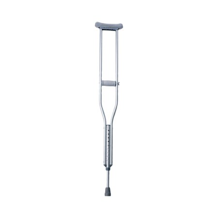 Medline Underarm Crutches Aluminum Frame Tall Adult 300 lbs. Weight Capacity Push Button Adjustment - Case of 1 - MDS80534HW-CS