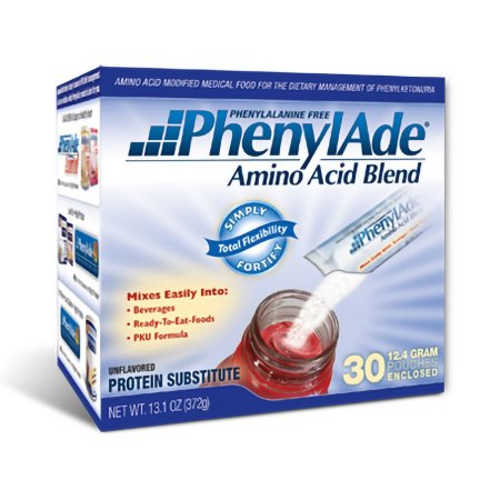 Nutricia North America Oral Supplement PhenylAde® Amino Acid Blend Unflavored Powder 12.4 Gram Pouch - Case of 30 - 119864-CS